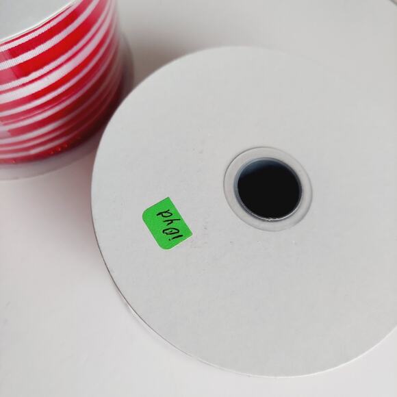 30+ Yards Variety Lot Wire Edged Ribbon Red White Christmas Gift Crafts Candy - Picture 13 of 16